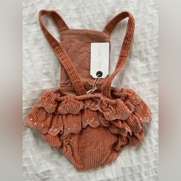 Louise Misha Embroidered Corduroy Romper - Picture 3 of 6